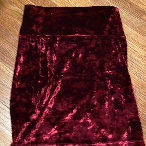 Forever 21 red velvet skirt